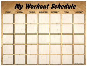 Schedule Workouts