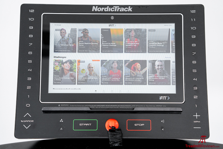 NordicTrack EXP 14i display