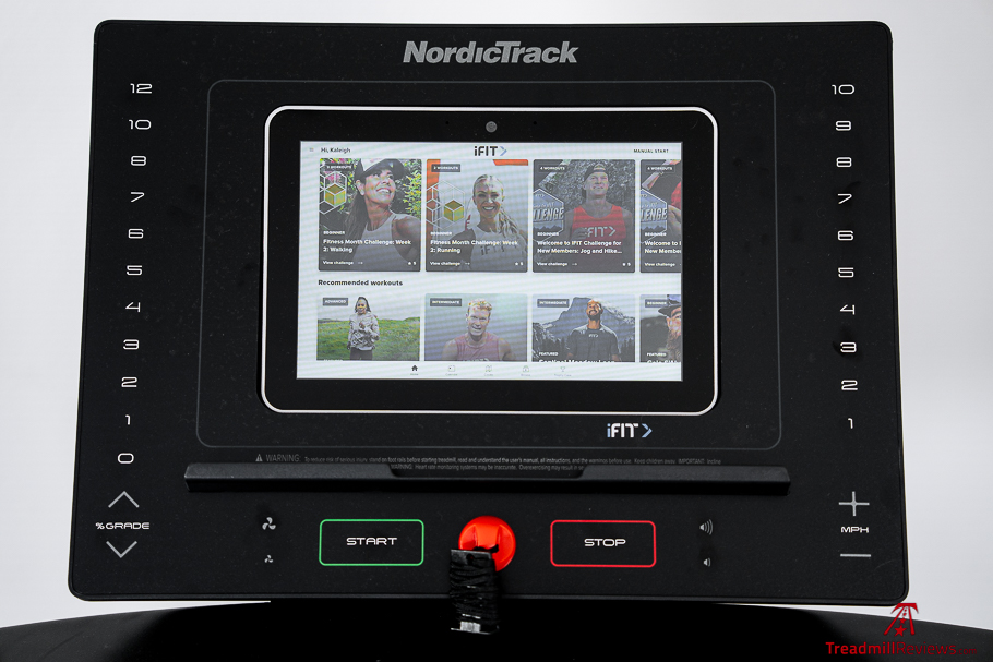 NordicTrack EXP 10i display 