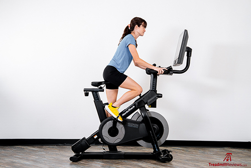 NordicTrack S22i Studio Exercise Bike Review- standing