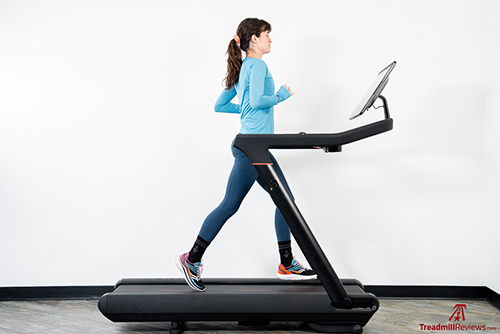 Peloton Tread Treadmill Review- Running Toe Off