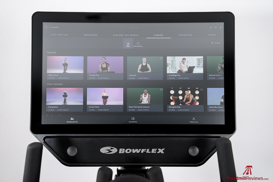 Bowflex Velocore display