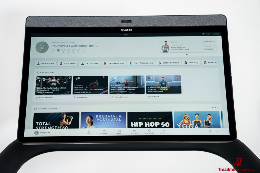 Peloton Tread Screen + Content