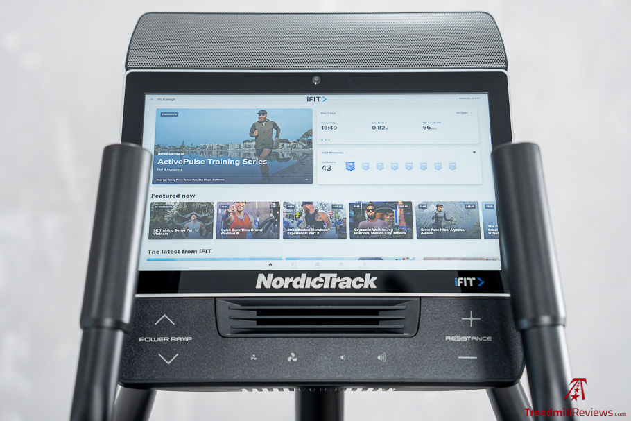 NordicTrack AirGlide 14i console screen