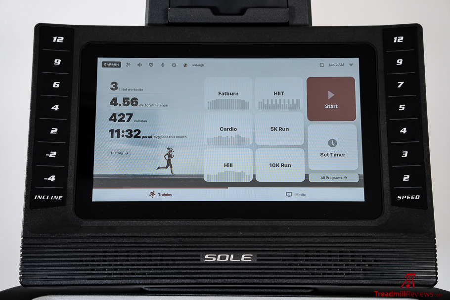 Sole F85 Buttons and Display