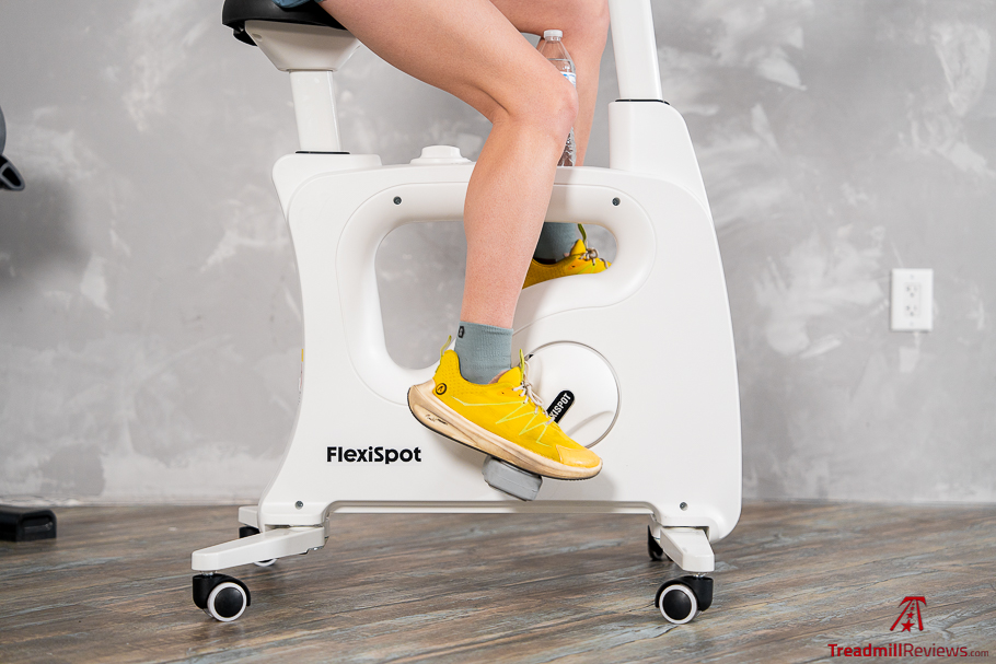 FlexiSpot Desk Bike action close