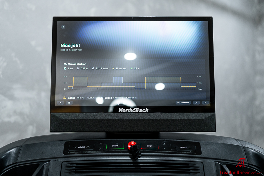 NordicTrack 2450 display