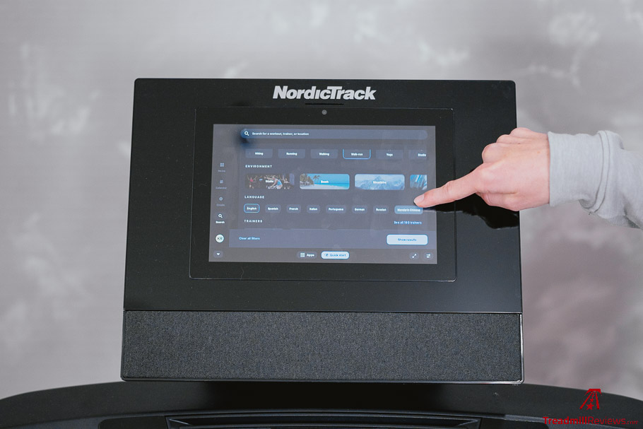 NordicTrack T Series 10 - Search