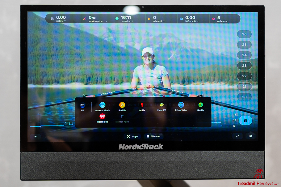NordicTrack RW900 - Apps